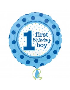 Balon 1First Birthday Boy 45x45 cm
