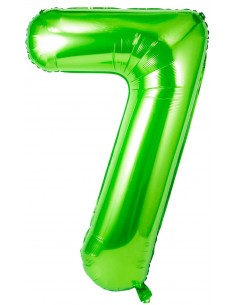 Balon Folie Cifra 7 Verde - 100 cm