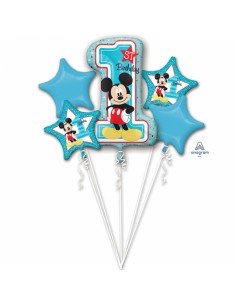 Buchet Baloane Folie  1'st Birthday Mickey Mouse Prima Aniversare 48x71 cm