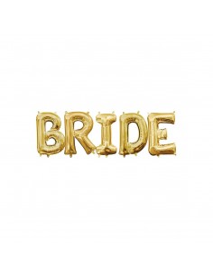 Set baloane folie litere BRIDE aurii 100 cm