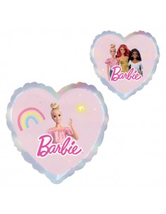 Balon folie inima Barbie 2 fete 45 cm