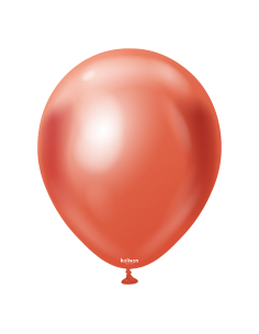 Set 10 baloane chrome ROSU 30 cm