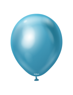 Set 10 baloane chrome ALBASTRU 30 cm