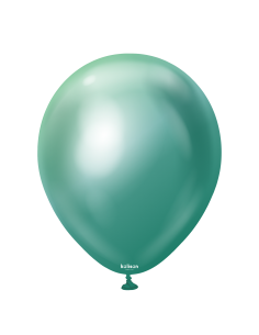 Set 10 baloane chrome VERDE 30 cm