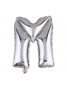 Balon Folie Litera M Argintiu - 40 cm