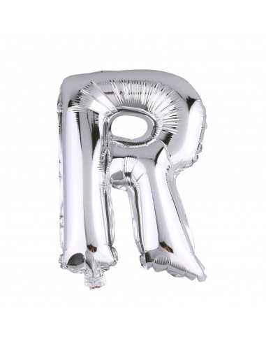Balon Folie Litera R Argintiu - 40 cm