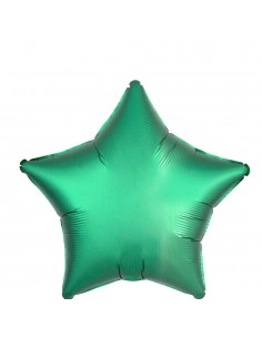 Balon Folie Satin Stea Verde Inchis