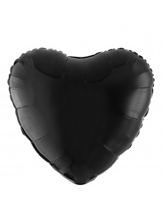 Balon Folie Metalizat Inima Neagra